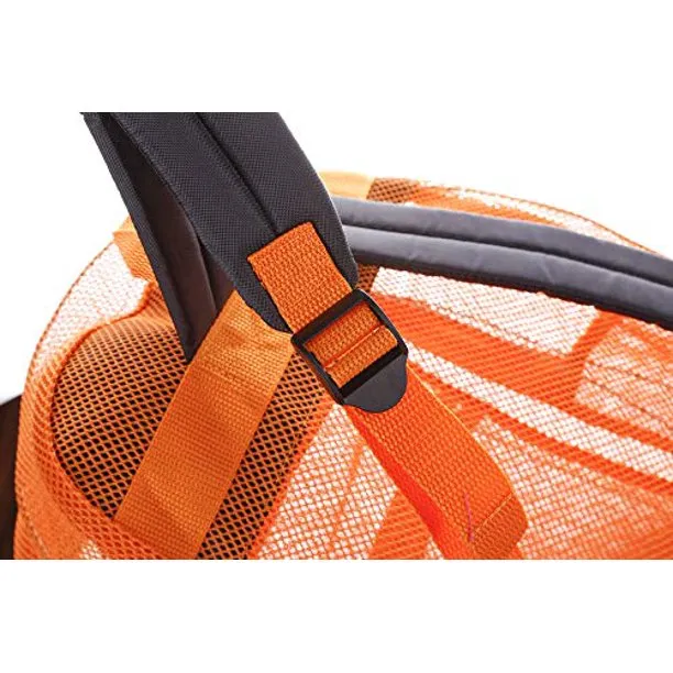 Bravo! Mesh Transparent See Through Backpack - Orange