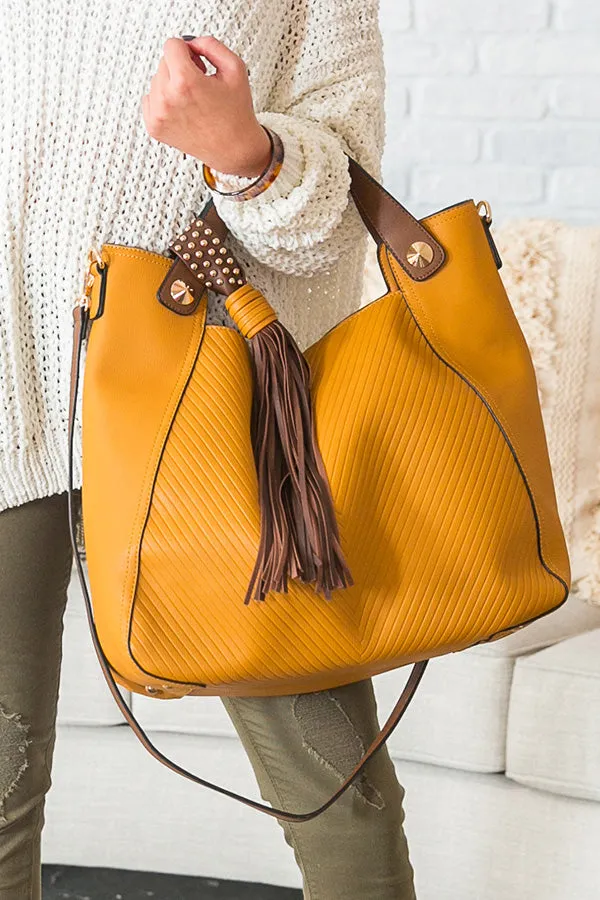 Brooklyn Brunch Tassel Bag In Mustard