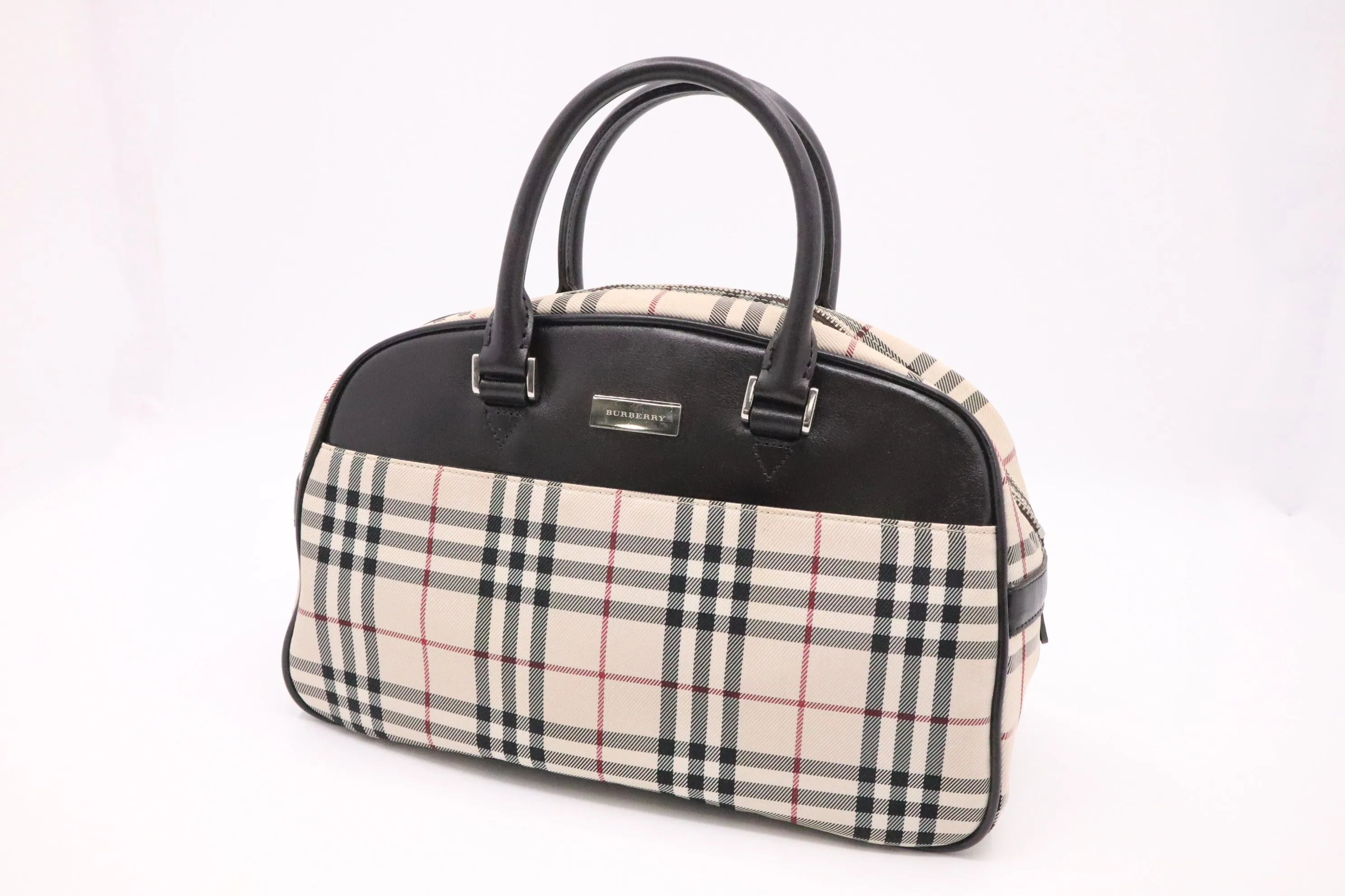 Burberry Boston Bag in Nova Check Canvas