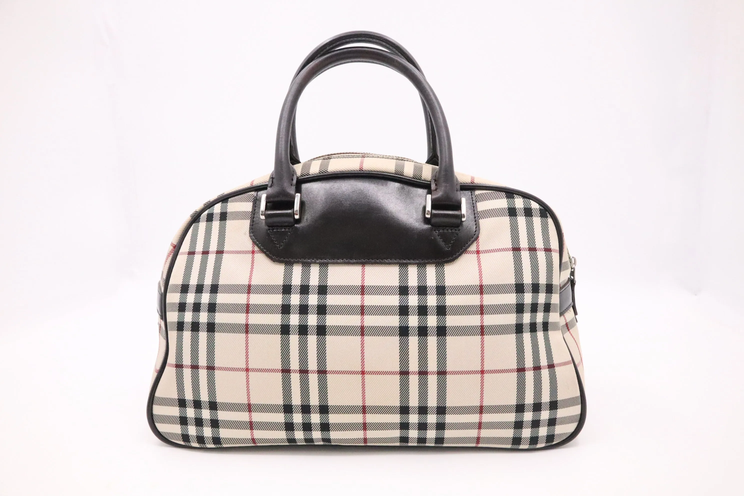 Burberry Boston Bag in Nova Check Canvas