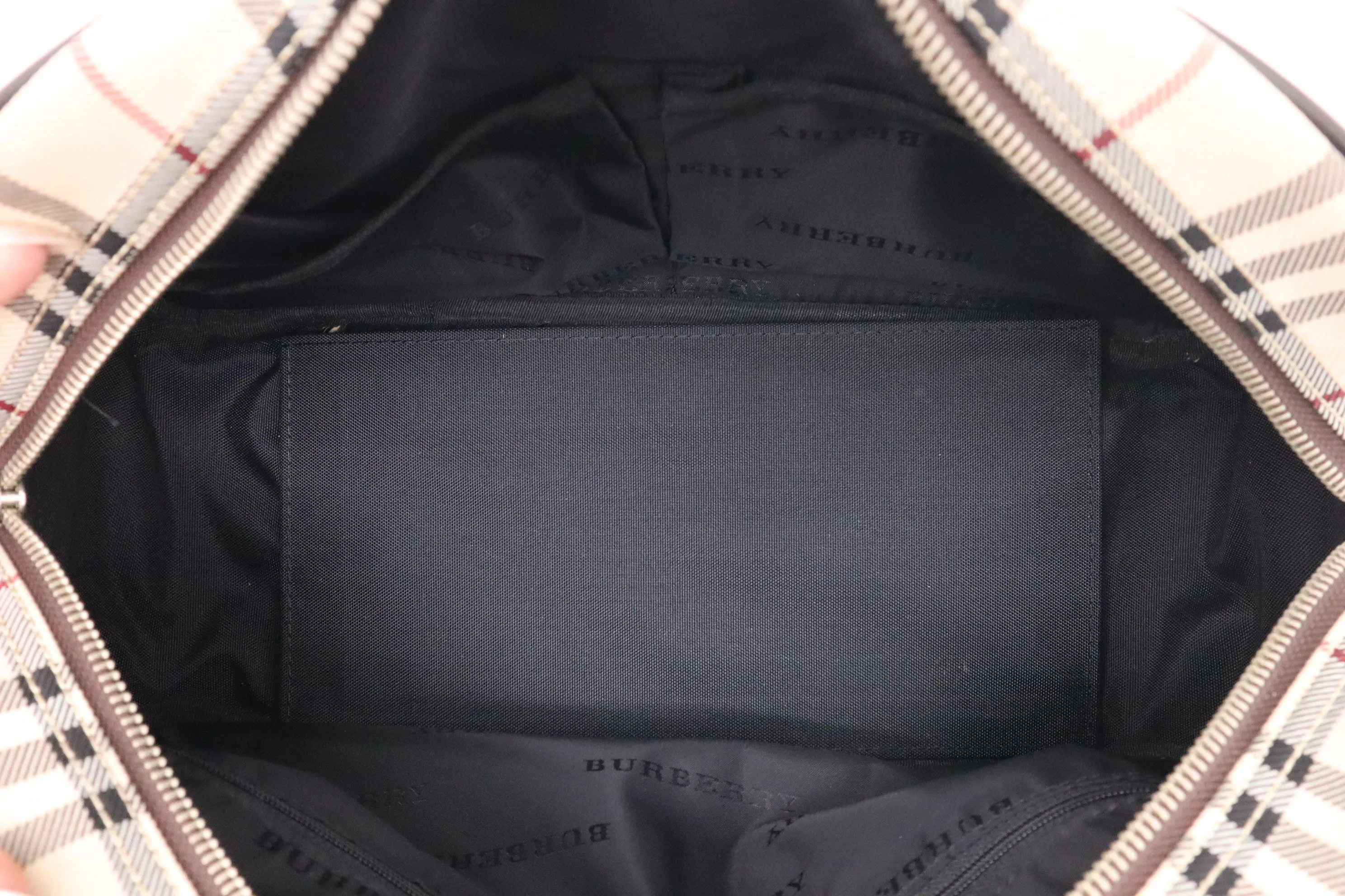 Burberry Boston Bag in Nova Check Canvas