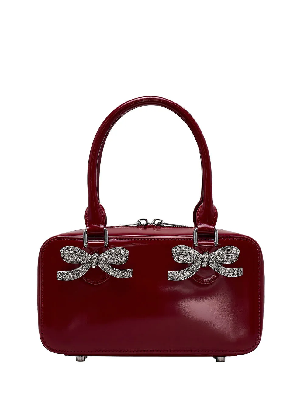 Burgundy Leather Mini Tote Bag