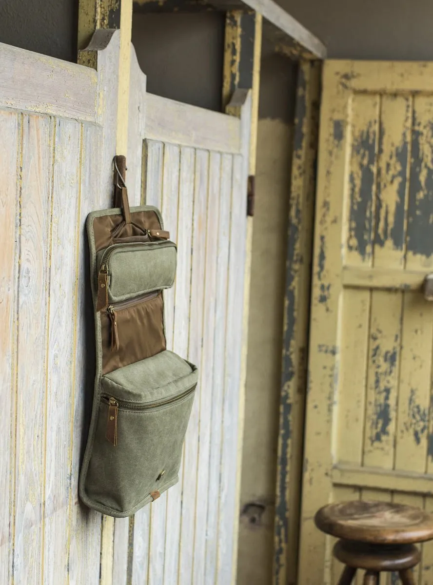 Canvas Hanging Wash Bag. Great For Home & Travel