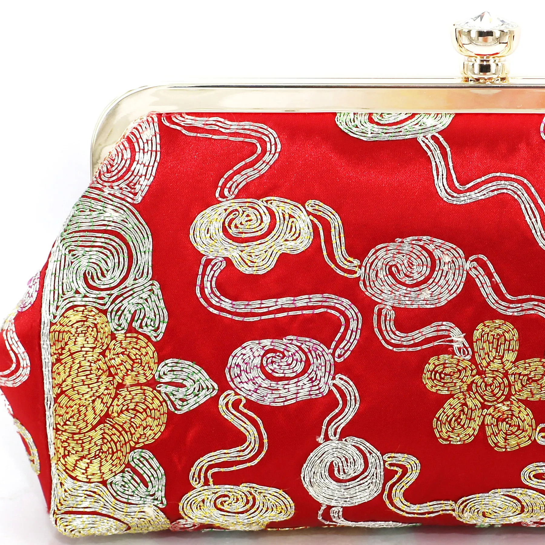 Chinese Kwan Kwa Clutch - Phoenix & Peonies【裙褂手袋 - 鳳, 雲】