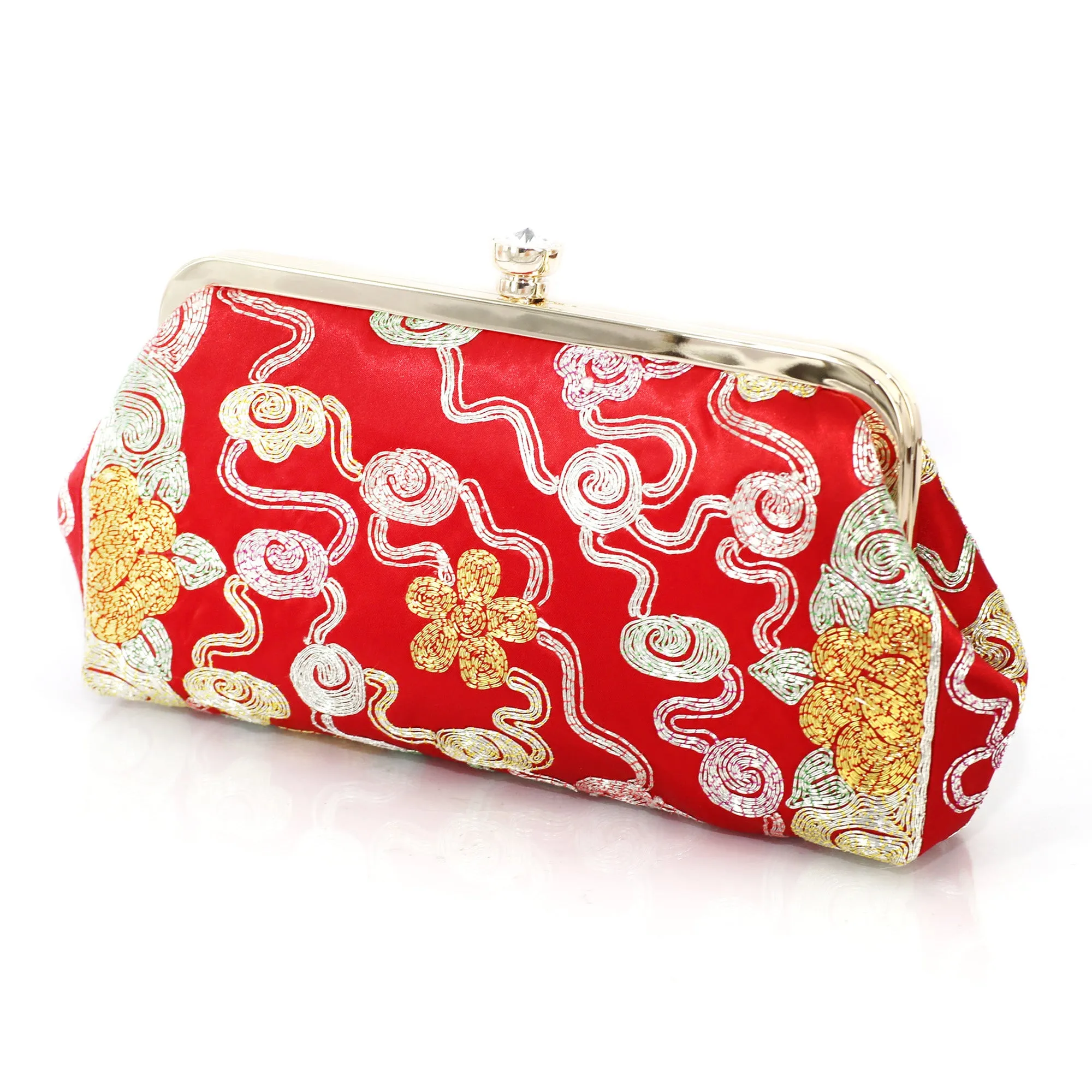 Chinese Kwan Kwa Clutch - Phoenix & Peonies【裙褂手袋 - 鳳, 雲】