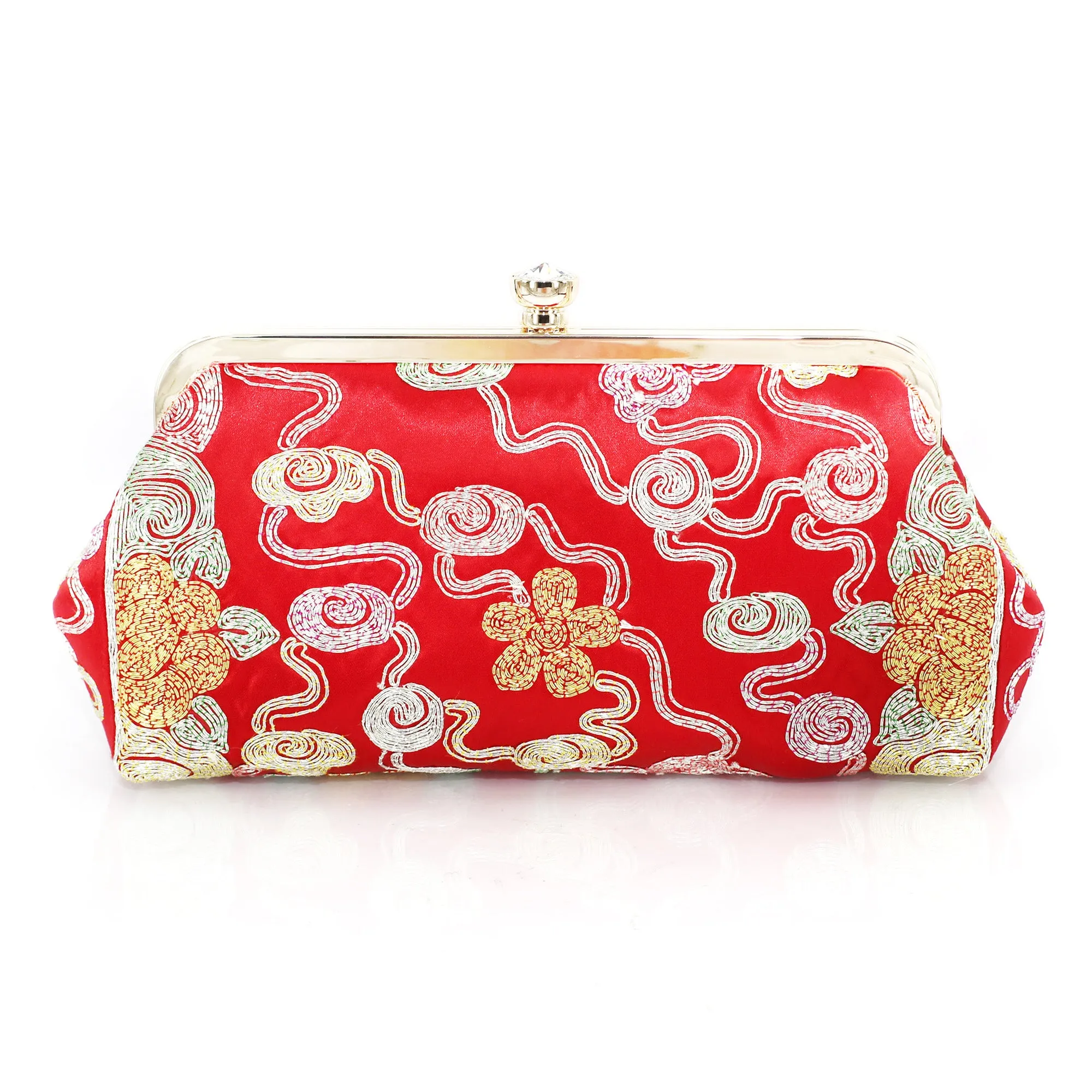 Chinese Kwan Kwa Clutch - Phoenix & Peonies【裙褂手袋 - 鳳, 雲】