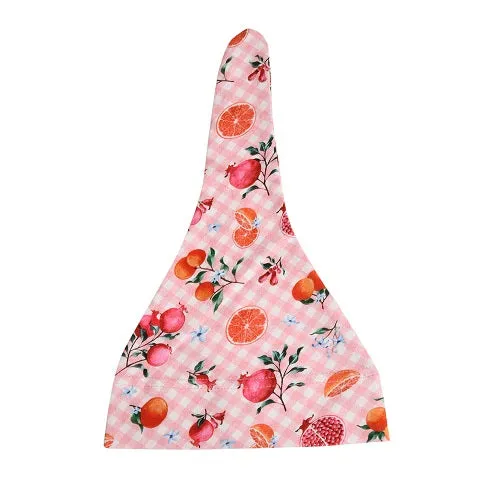 Citrus Gingham Organic Knot Hat - Pink