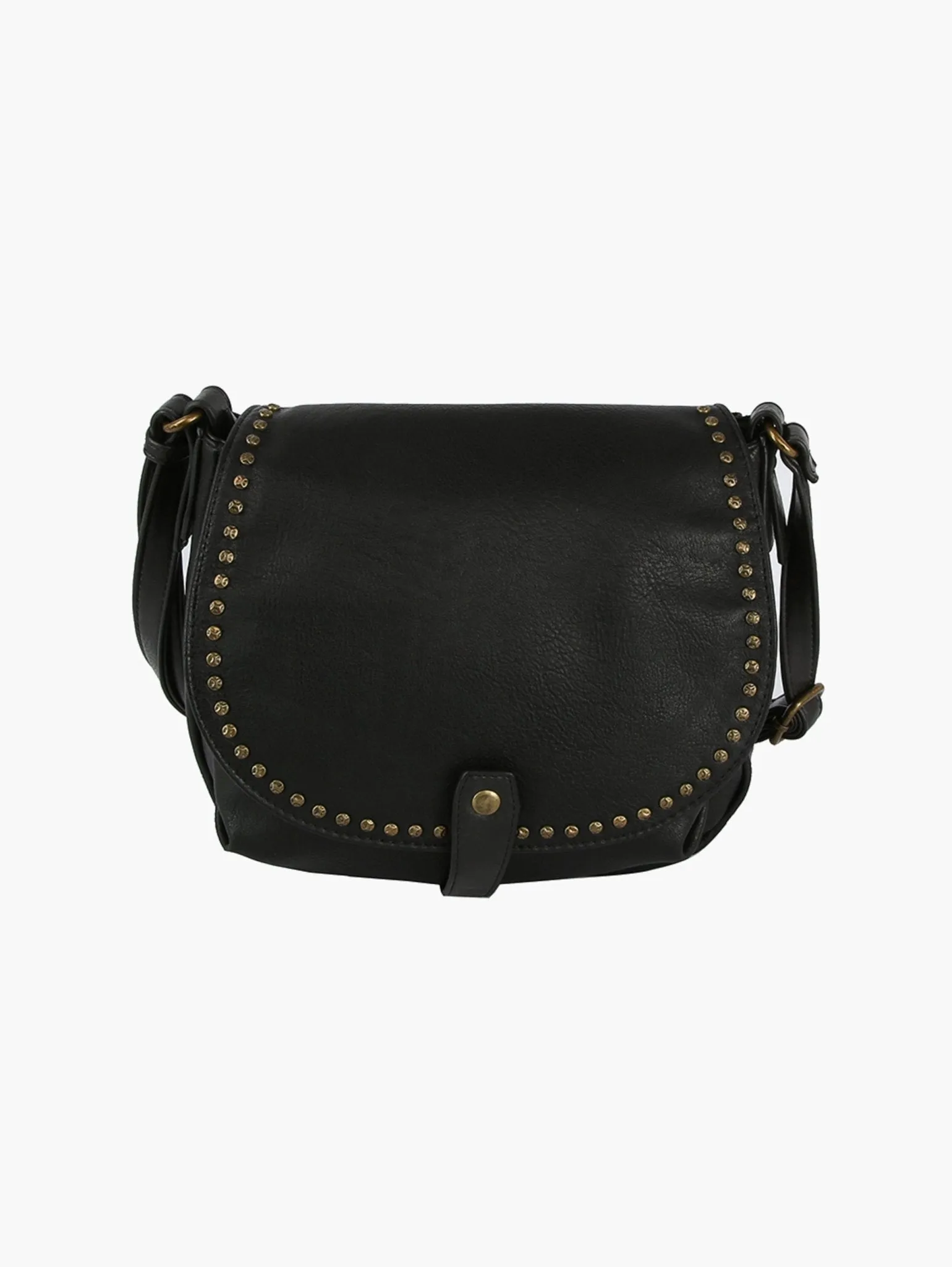 CJF125 Annie Studded Saddle Crossbody Bag