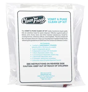 CleanFreak® Vomit & Puke Clean Up Kit - 1 Use