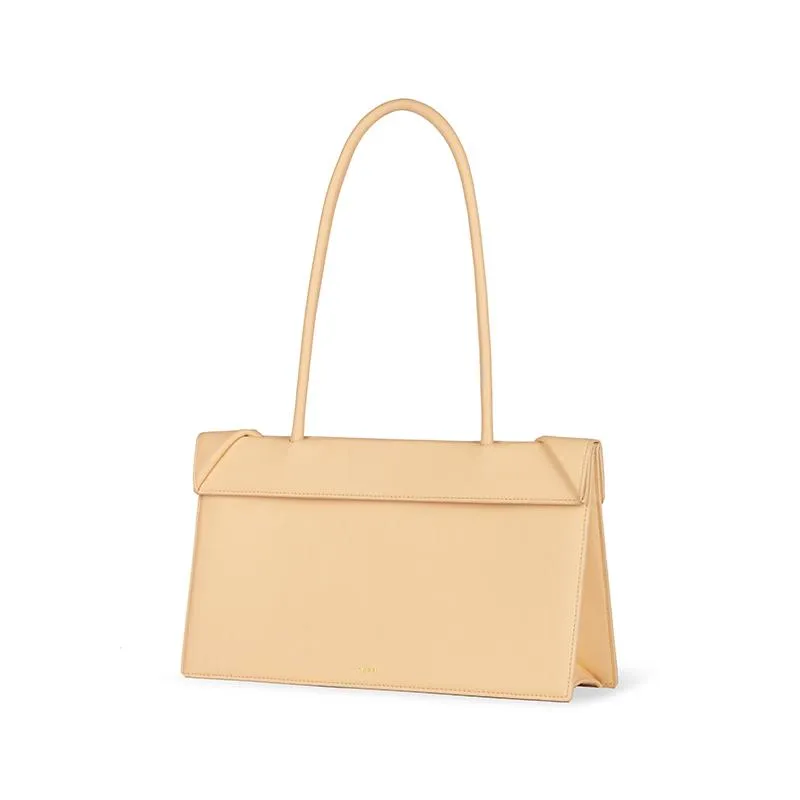 Click Medium Foldable Shoulder Bag - Apricot