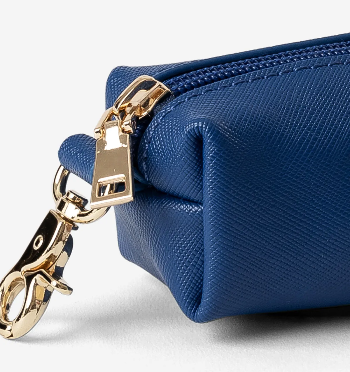 Cobalt Blue Leather Poop Bag Holder