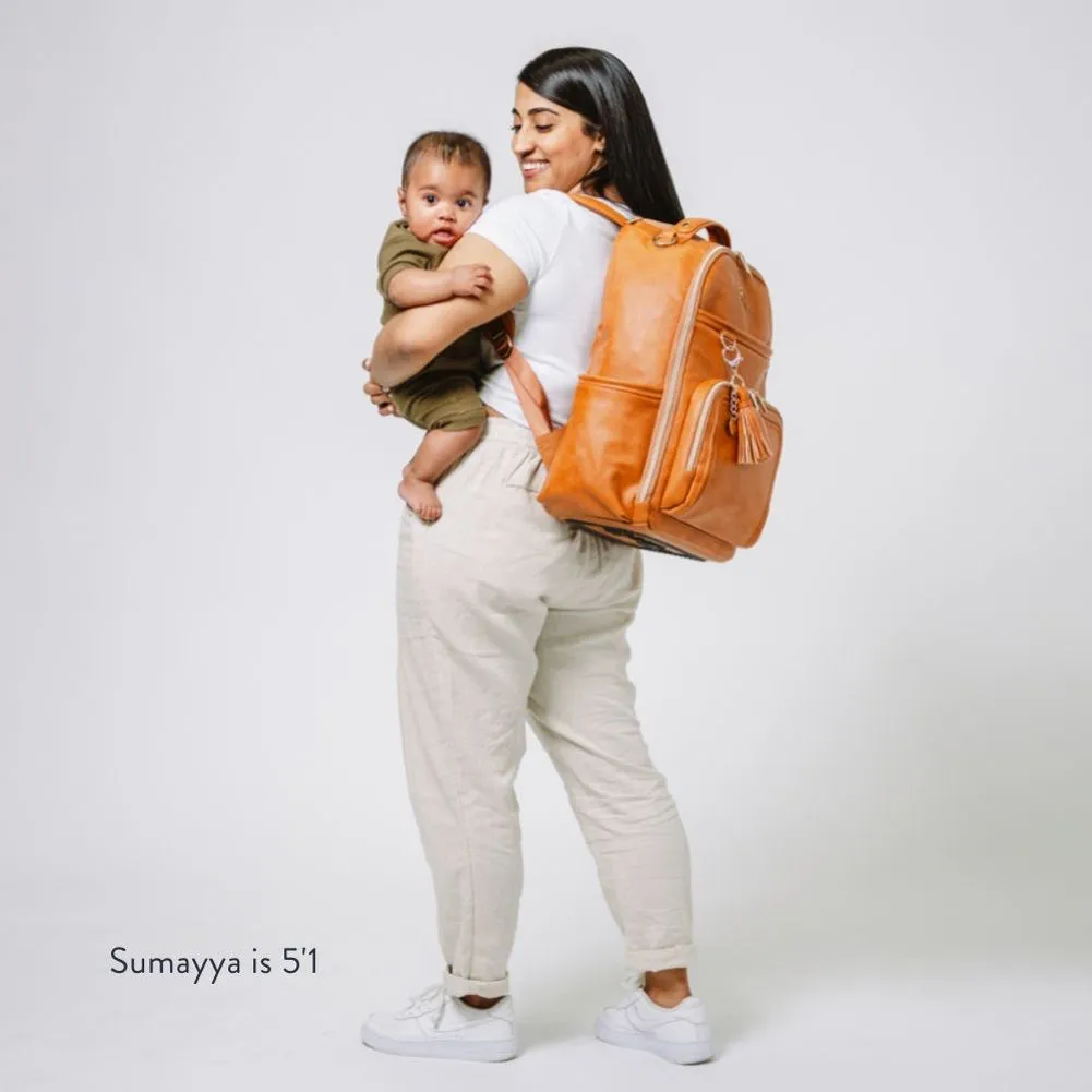 Cognac Backpack Diaper Bag by Itzy Ritzy