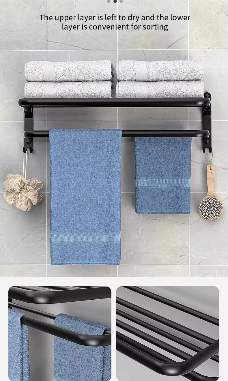 Collapsible Wall Mounted Towel Rack