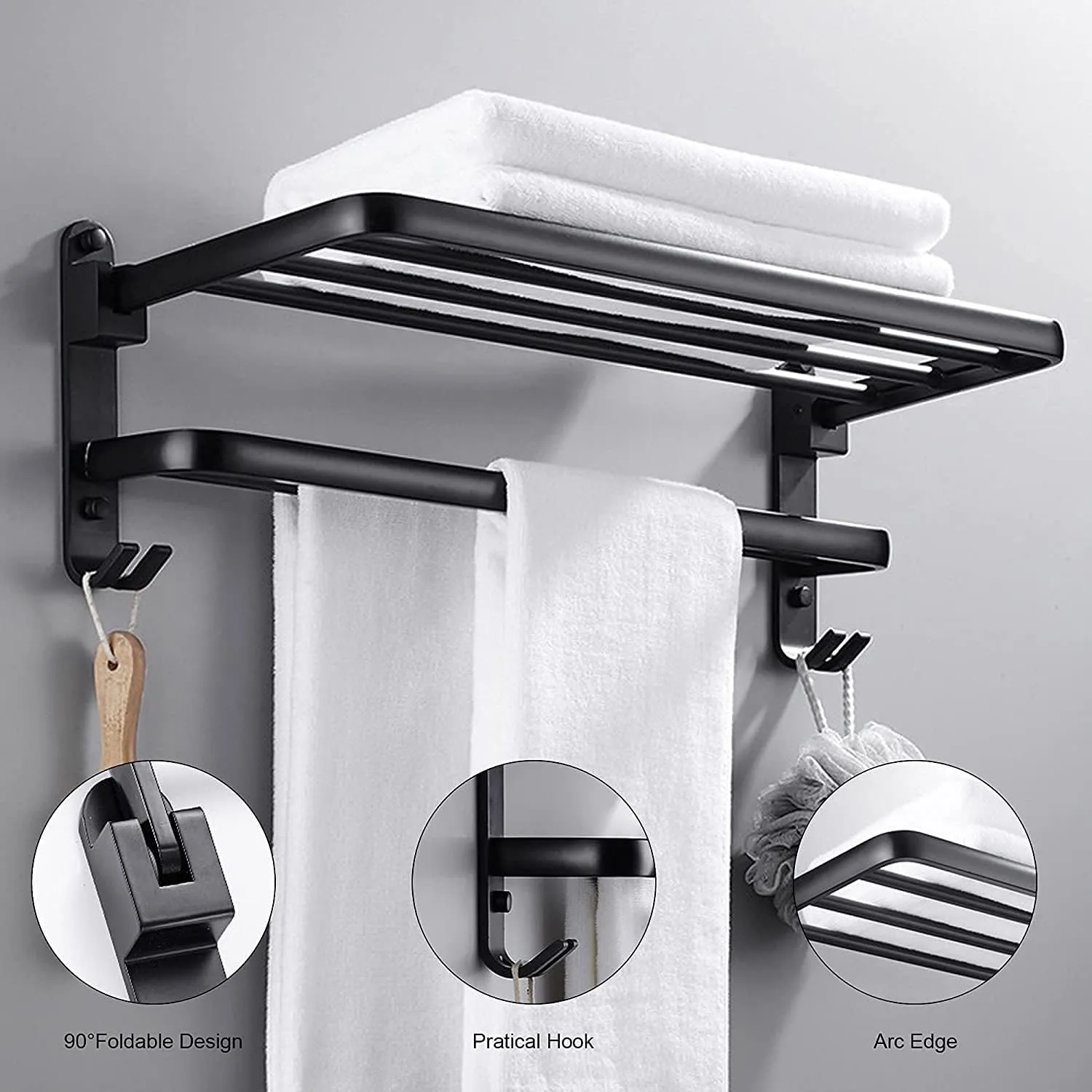 Collapsible Wall Mounted Towel Rack