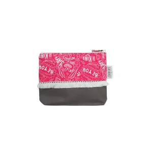 Cosmetic Bag Pink & Grey - Travel Cosmetics Clutch Storage Pouch