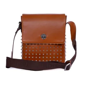 Crossbody Tan Studded Bag