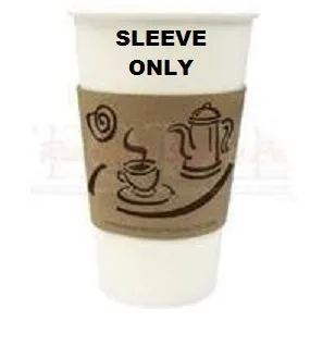 CUP/ Paper Coffee Hot Cup, Empress, Clutch Sleeve, 100/BAG-Food Service