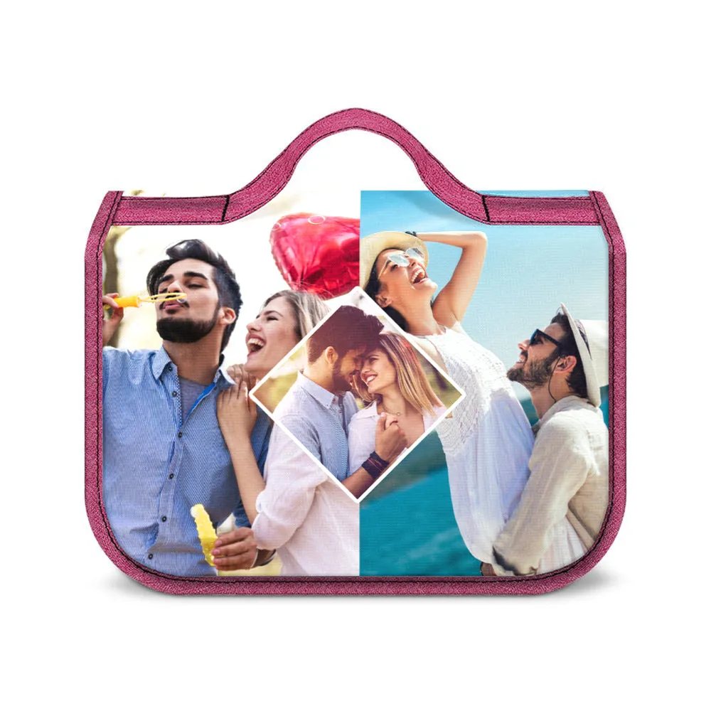 Custom Photo Hanging Toiletry Bag Personalized Cosmetic Makeup Travel Organizer for Men and Women