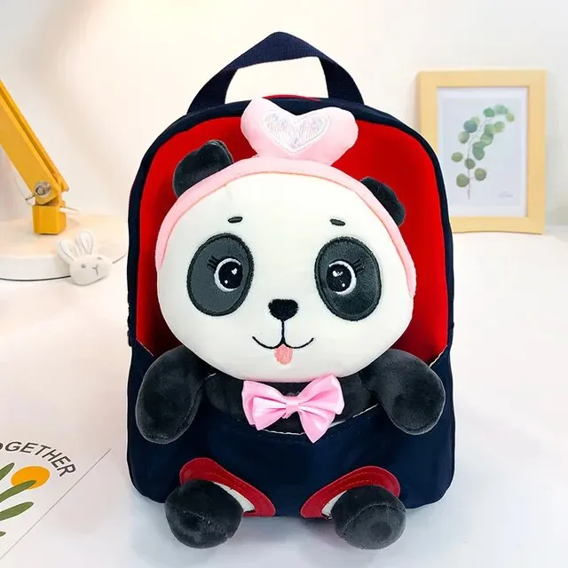 Cute Panda Theme Soft Plush Backpack for Kids