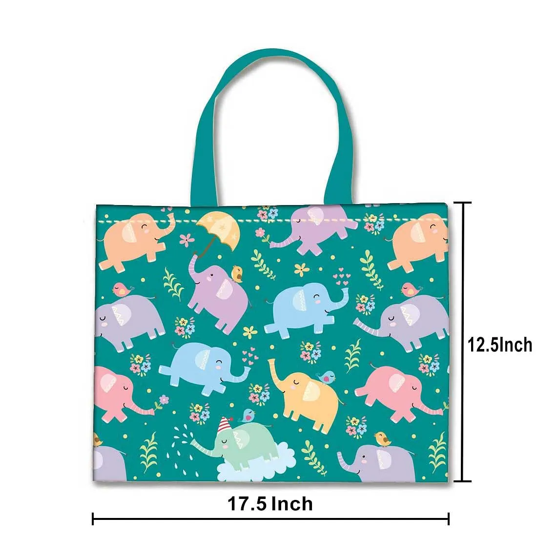 Designer Tote Bag With Zip Beach Gym Travel Bags -  Baby Elephant