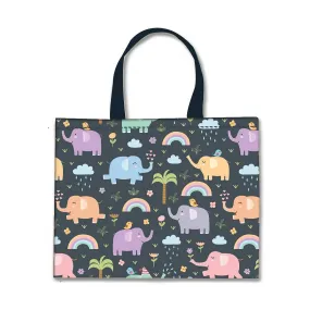 Designer Tote Bag With Zip Beach Gym Travel Bags -  Elephant