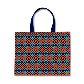 Designer Tote Bag With Zip Beach Gym Travel Bags -  Geomatics Ethnic Patterns