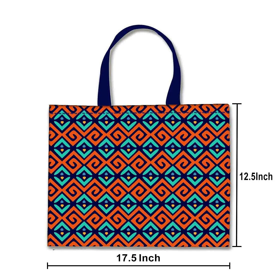 Designer Tote Bag With Zip Beach Gym Travel Bags -  Geomatics Ethnic Patterns