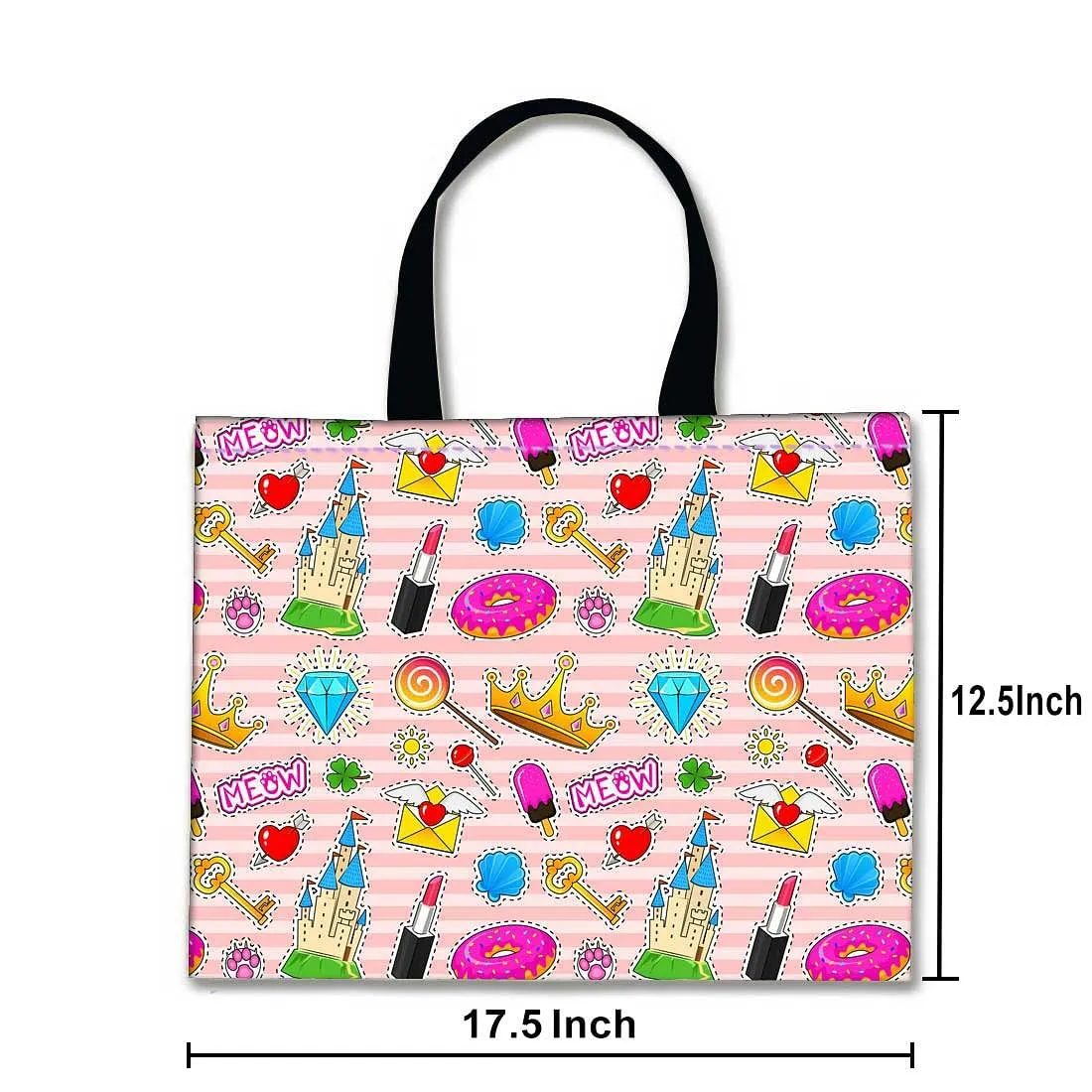 Designer Tote Bag With Zip Beach Gym Travel Bags -  Meow