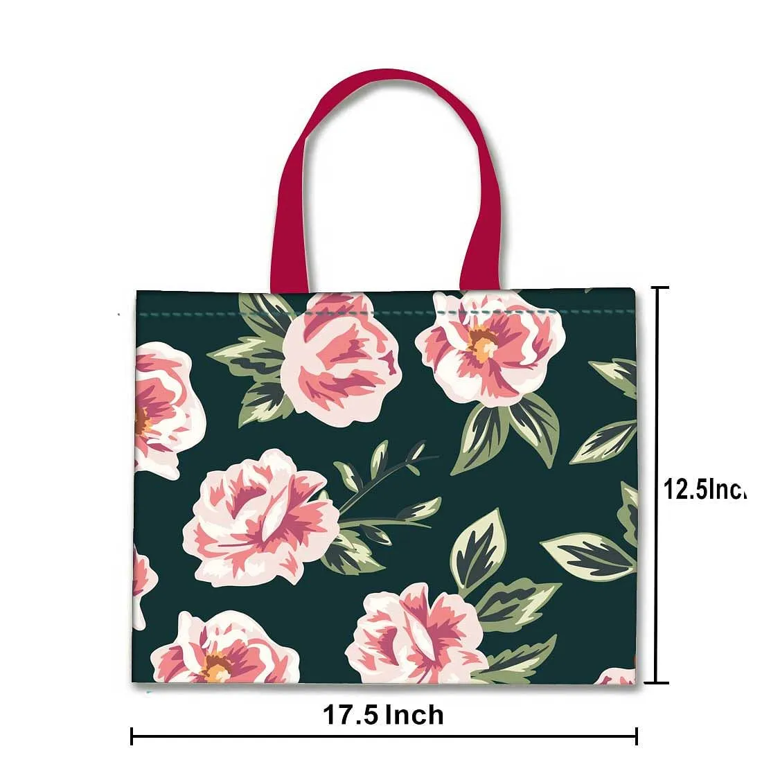 Designer Tote Bag With Zip Beach Gym Travel Bags -  Vintage Pink Rose