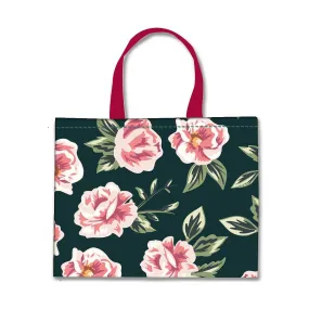 Designer Tote Bag With Zip Beach Gym Travel Bags -  Vintage Pink Rose