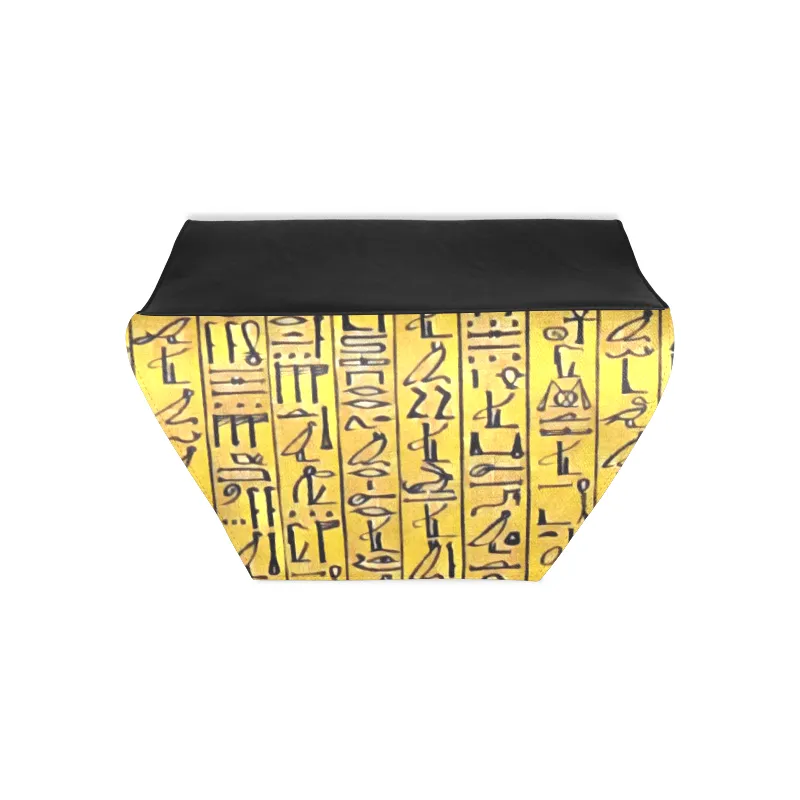 Egyptian Hieroglyphics Leather Clutch Bag