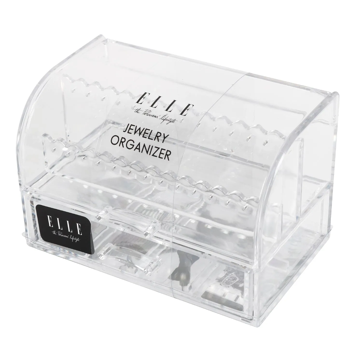 Elle Clear Jewelry Organizer with Drawer