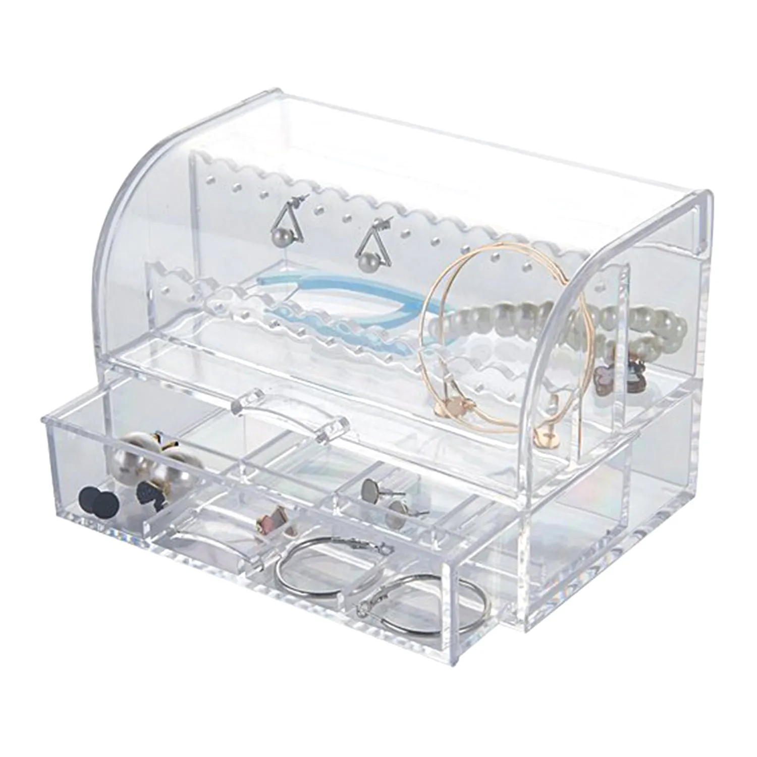 Elle Clear Jewelry Organizer with Drawer