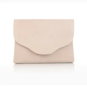 Ellie Clutch Bag - Sand Suede