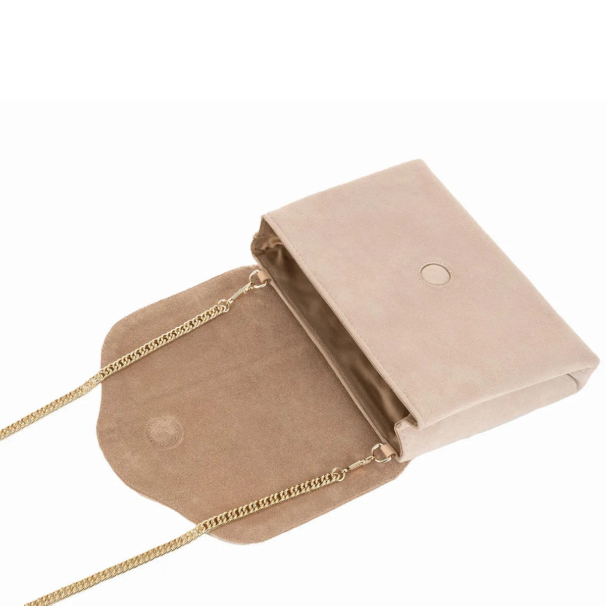 Ellie Clutch Bag - Sand Suede