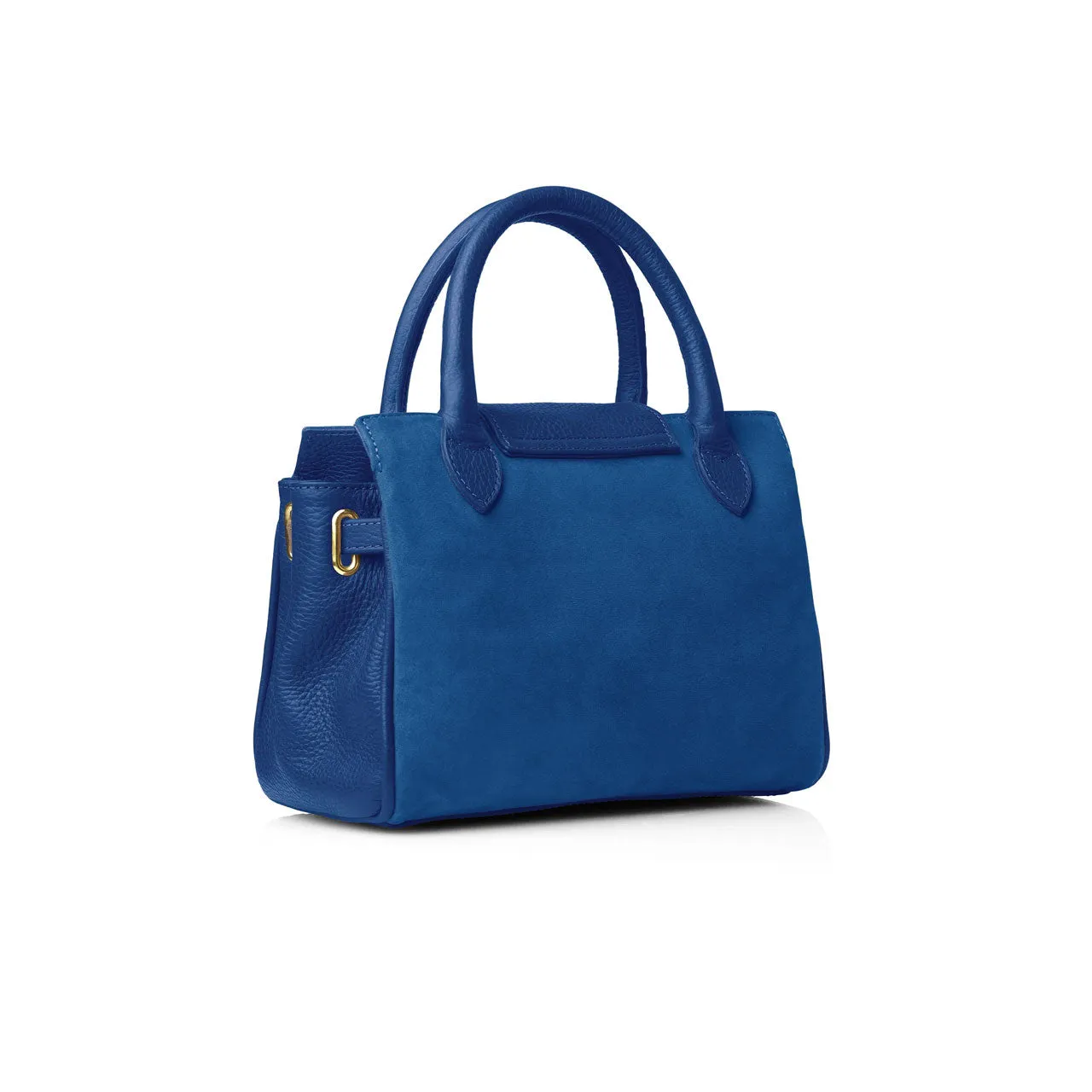 Fairfax & Favor Limited Edition Porto Blue Suede Mini Windsor Handbag