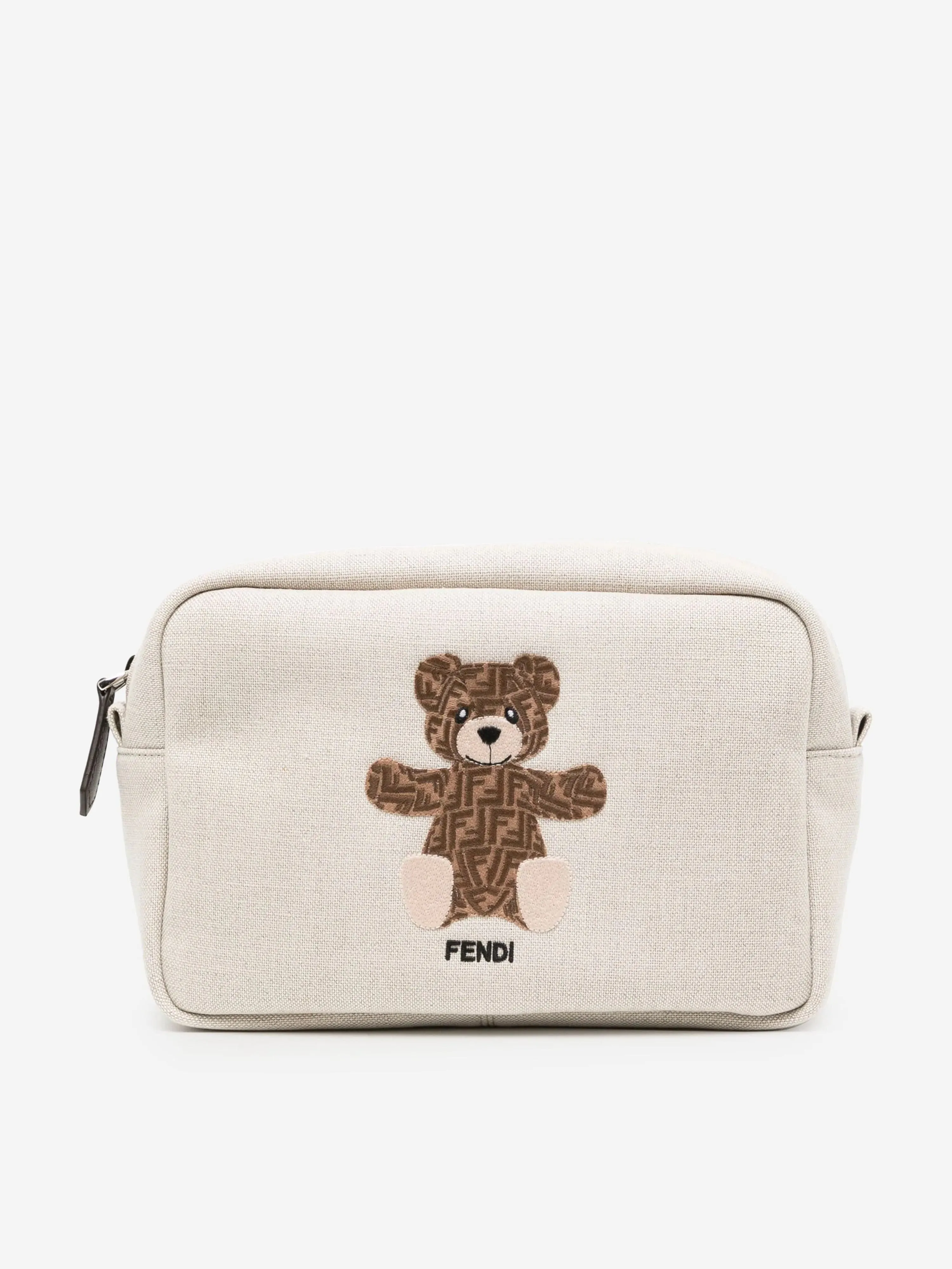 Fendi Kids FF Bear Toiletry Case in Ivory (35cm)