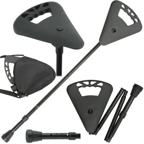 Flipstick: Foldable, Adjustable Seat Cane   Bag