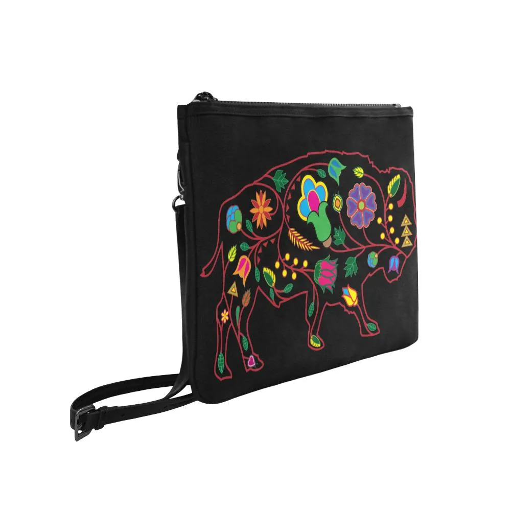 Floral Buffalo Slim Clutch Bag