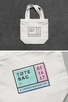 Free Authentic Canvas Tote Bag MockUp