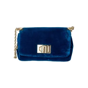 Furla 1927 Mini Velvet Crossbody - Blu Jay