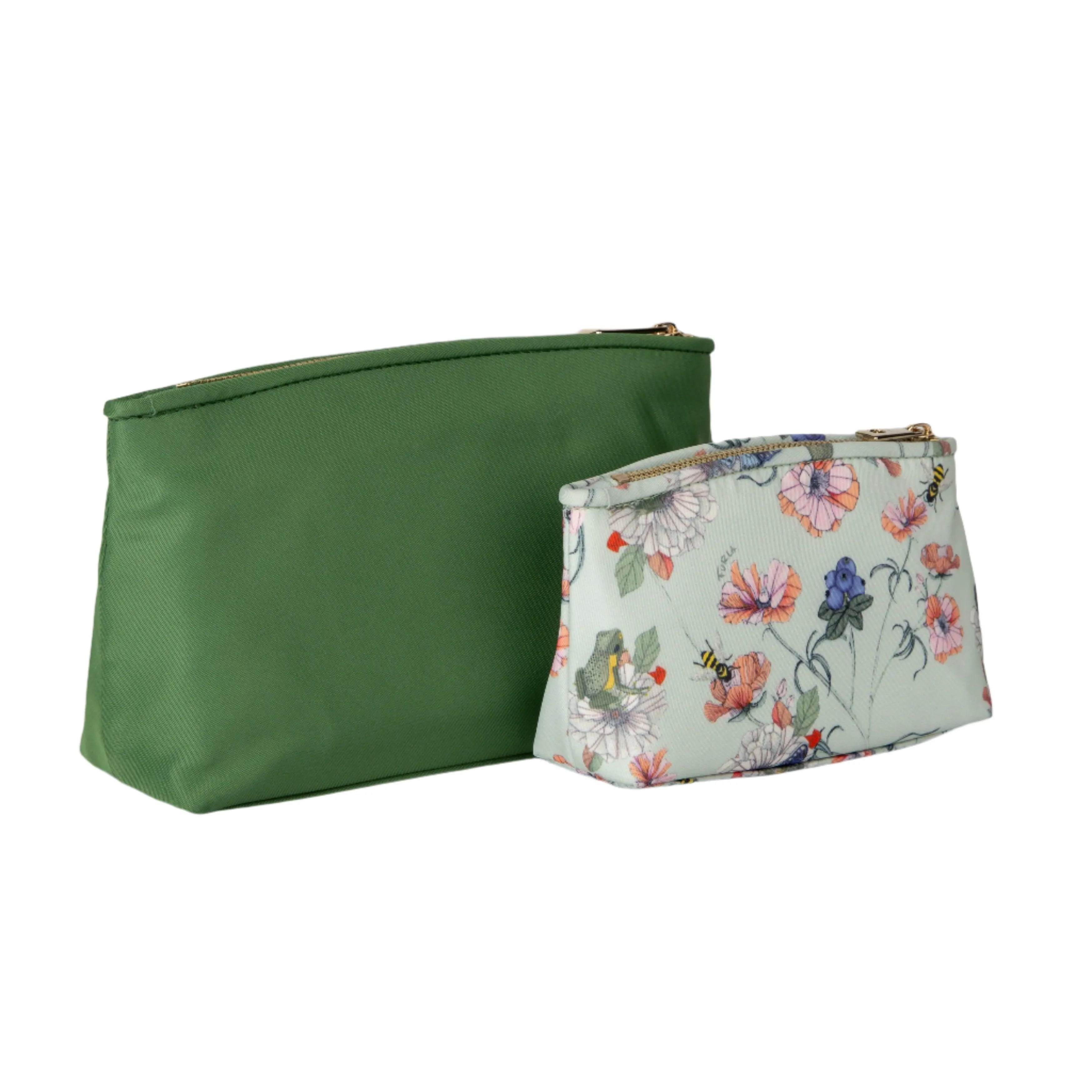 Furla Camelia Cosmetic Case Set of Two - Olive