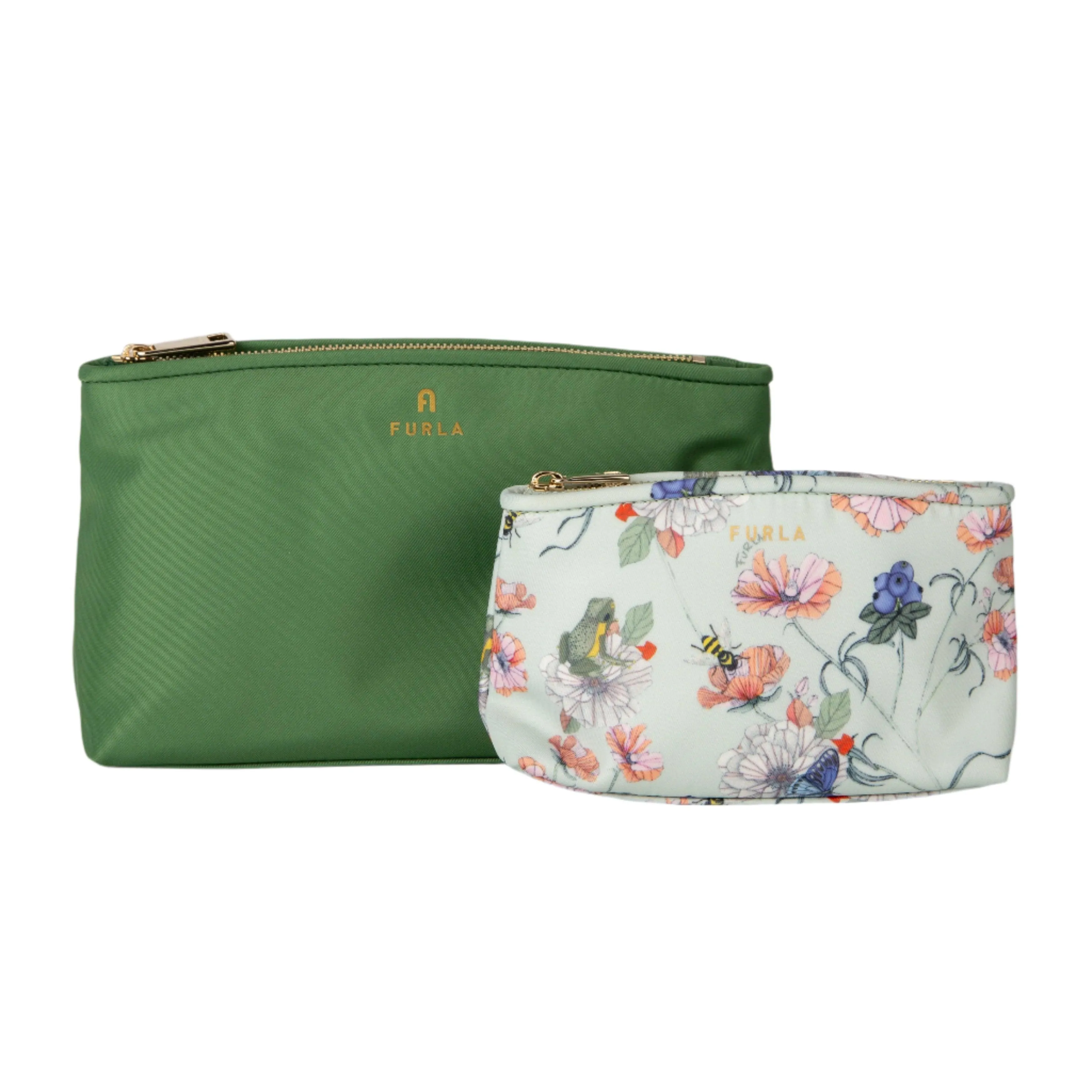 Furla Camelia Cosmetic Case Set of Two - Olive