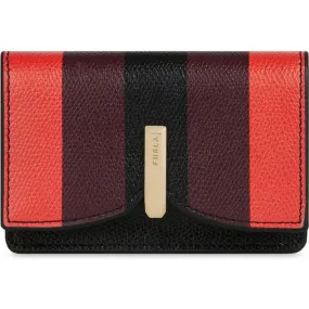 Furla Ribbon Small Card Case - Nero Talco Fuoco Burgundy