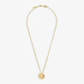 Gem Glow Hammered Gold Plated 50cm Adjustable Necklace 7182