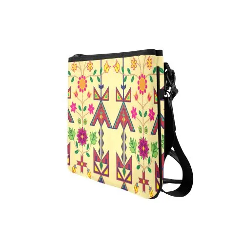 Geometric Floral Spring-Vanilla Slim Clutch Bag