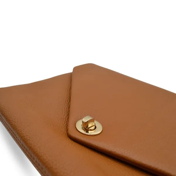 Gift Set | CENTENNIAL PARK - Ladies Tan Leather Clutch Envelope Bag &  LORN - Ladies Coin Purse