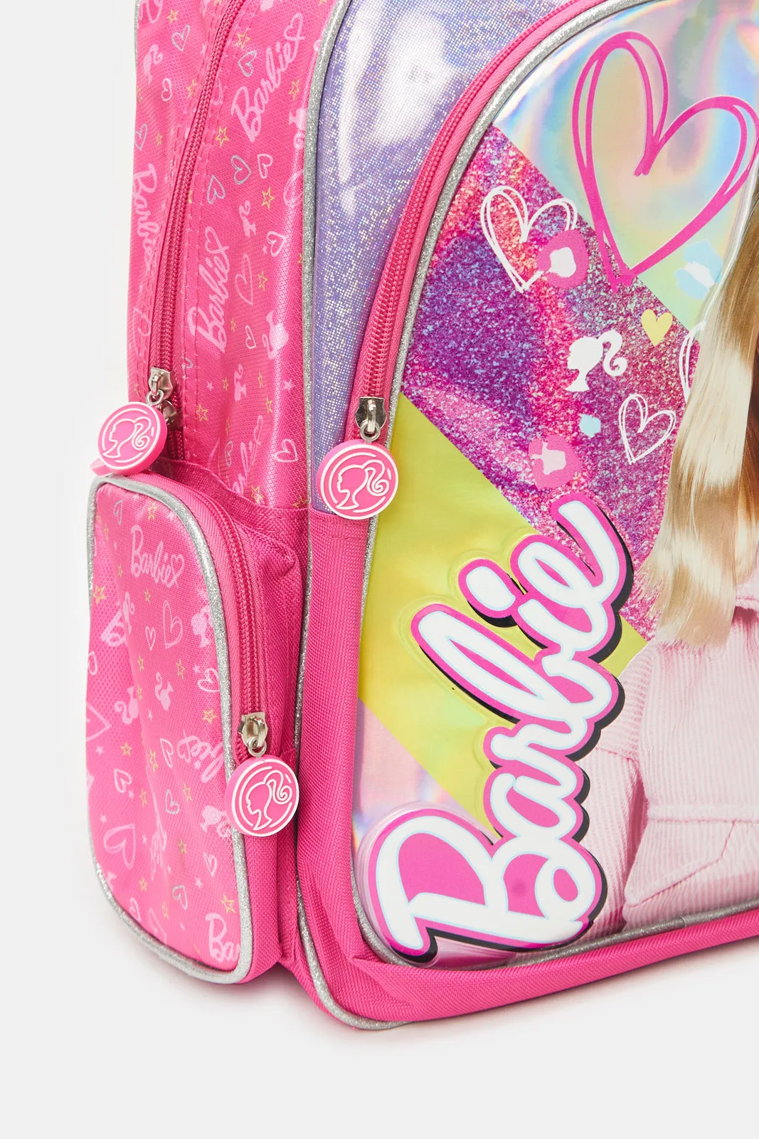 Girls Pink Barbie Backpack (16 Inch)