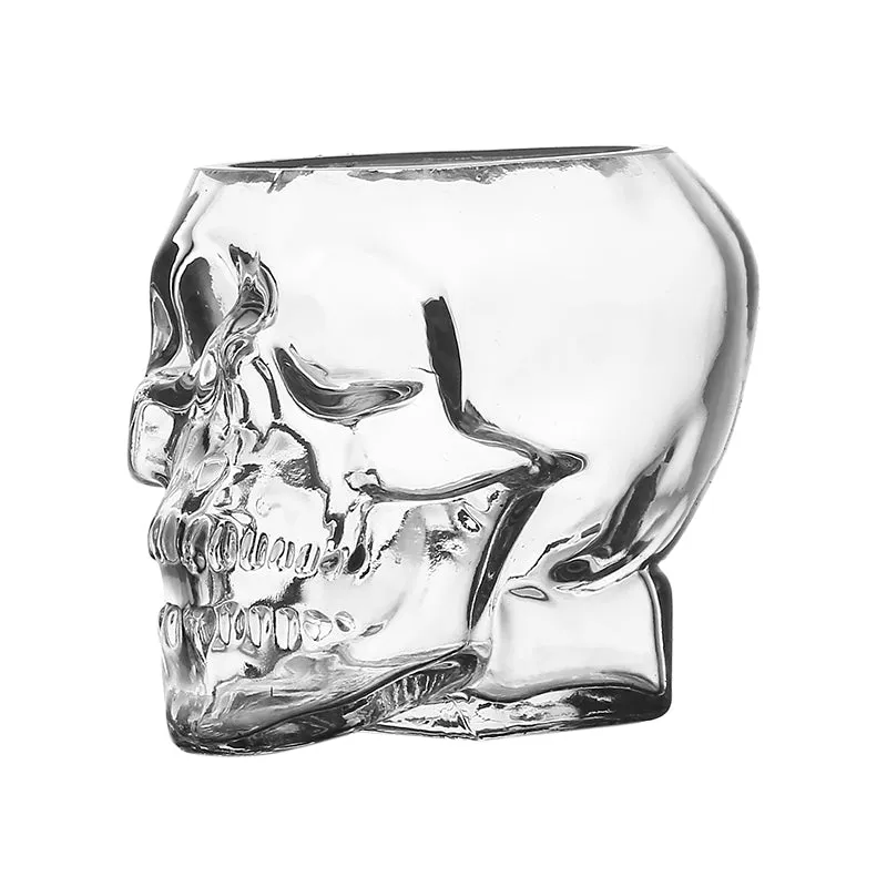 Halloween Inspired Skull-shaped Whiskey Glass