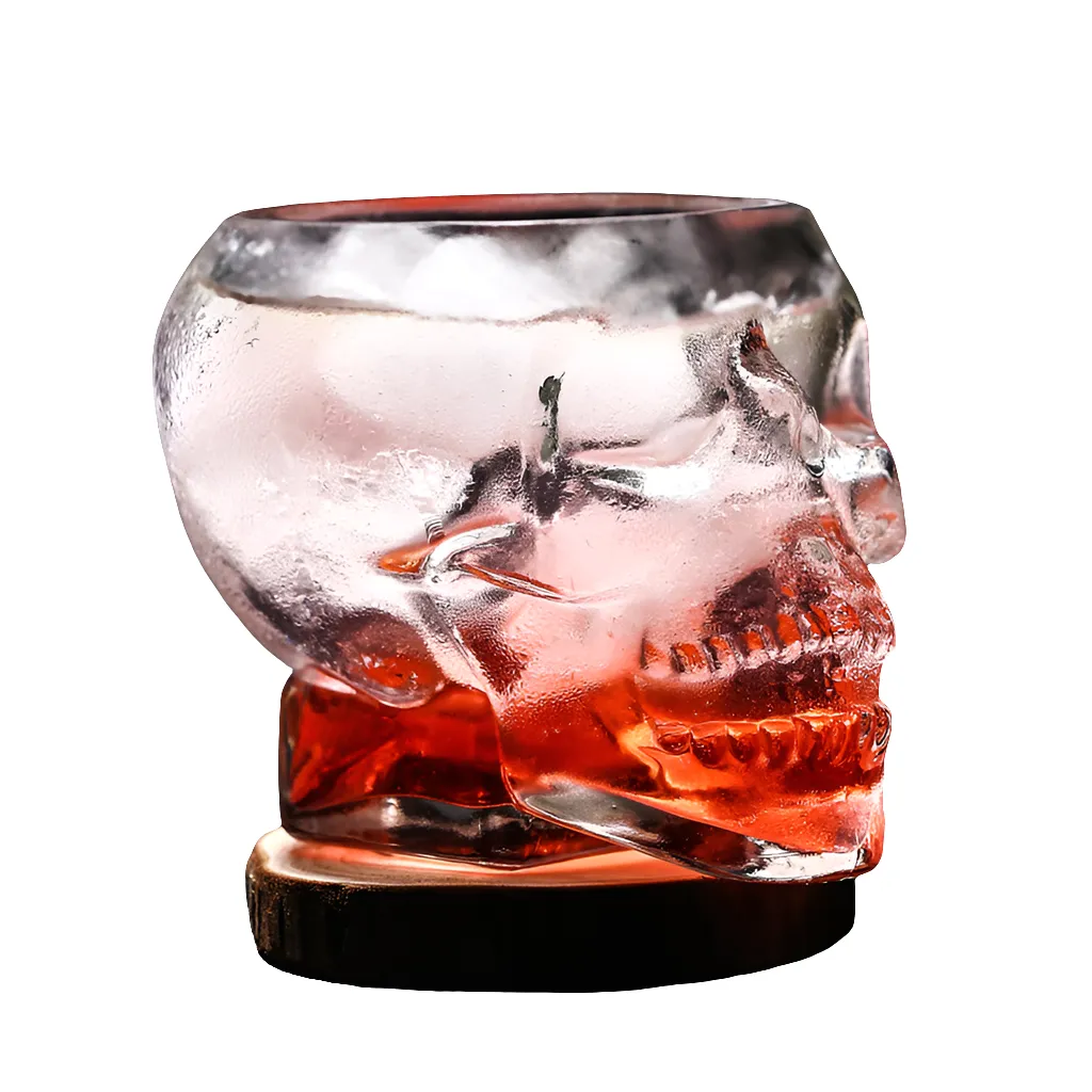 Halloween Inspired Skull-shaped Whiskey Glass